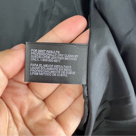 Jacqueline Ferrar Authentic Pig Nappa Genuine
Leather Black Zip Up Jacket size S - Picture 9 of 10